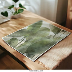 Tropical Leaves Photographic Print, Botanical Art, Green Leaves Wall Decor, Modern Home Decor, Nature Photography, Tropical Decor - Tawshia