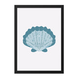 Seashell Wall Art, Ocean Decor Print, Coastal Art, Beach House Wall Decor, Blue Shell Print, Nautical Wall Art, Sea Life Art, Home Decor - Tawshia