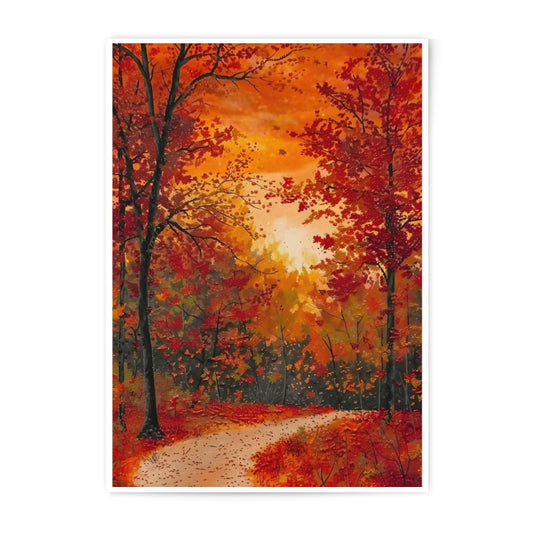 Autumn Forest Photographic Print, Fall Foliage, Landscape Photography, Vibrant Autumn Colors, Nature Wall Art, Home Decor, Seasonal Art - Tawshia