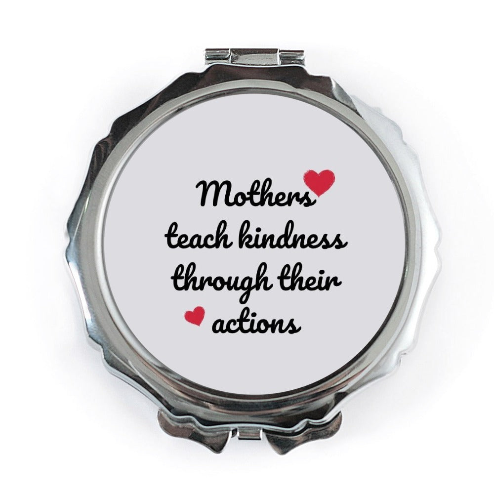 Mothers Teach Kindness Pocket Mirror, Mothers Day Gift, Mom Pocket Mirror, Gift for Mom, Mother's Love Mirror, Cute Gift - Tawshia