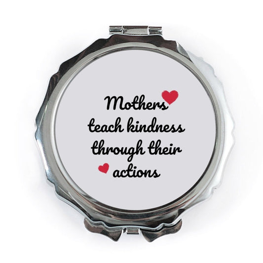 Mothers Teach Kindness Pocket Mirror, Mothers Day Gift, Mom Pocket Mirror, Gift for Mom, Mother's Love Mirror, Cute Gift - Tawshia