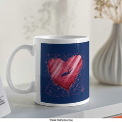Diver in Heart Deep Sea Adventure Mug product