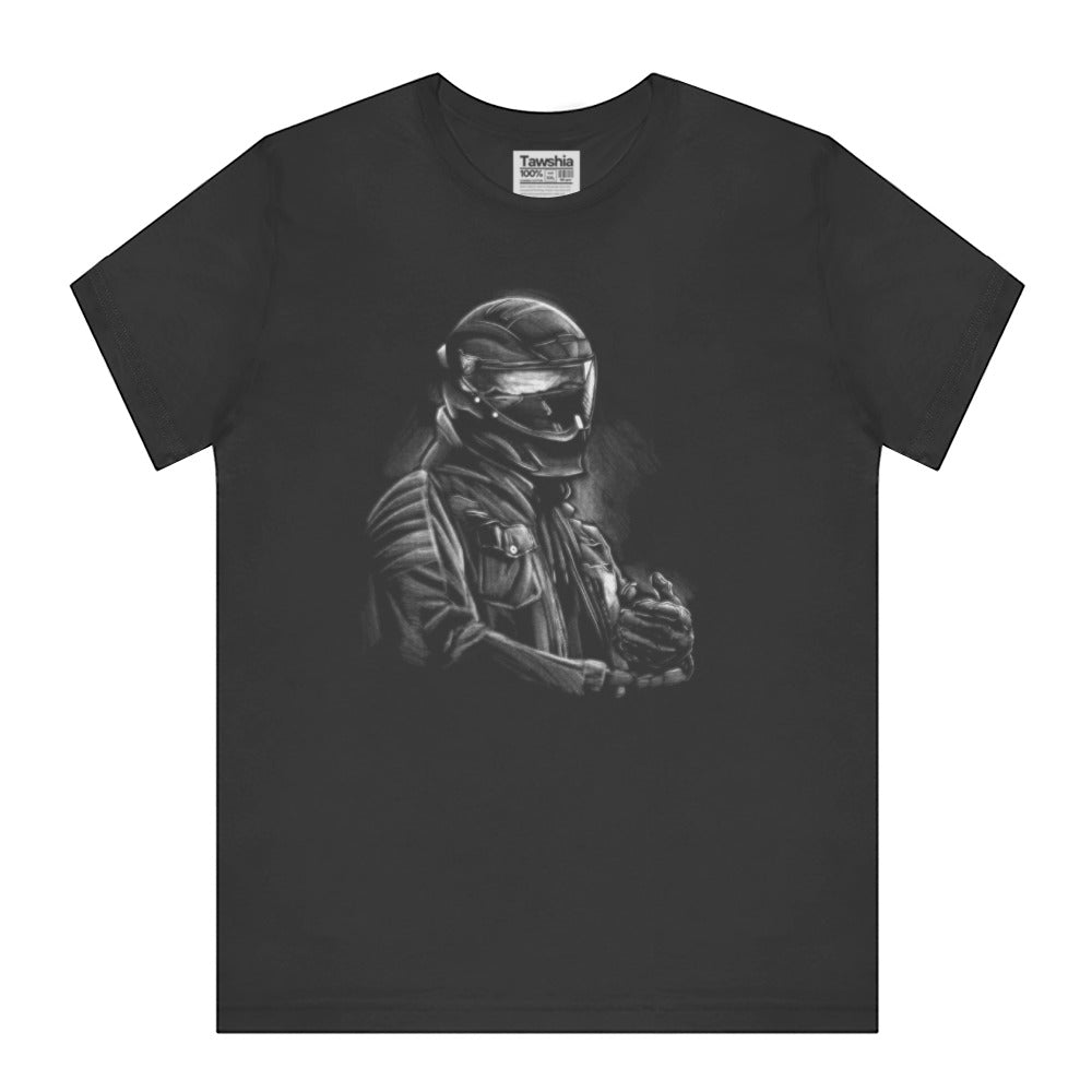 Biker With Helmet Graphic Short Sleeve T-shirt product