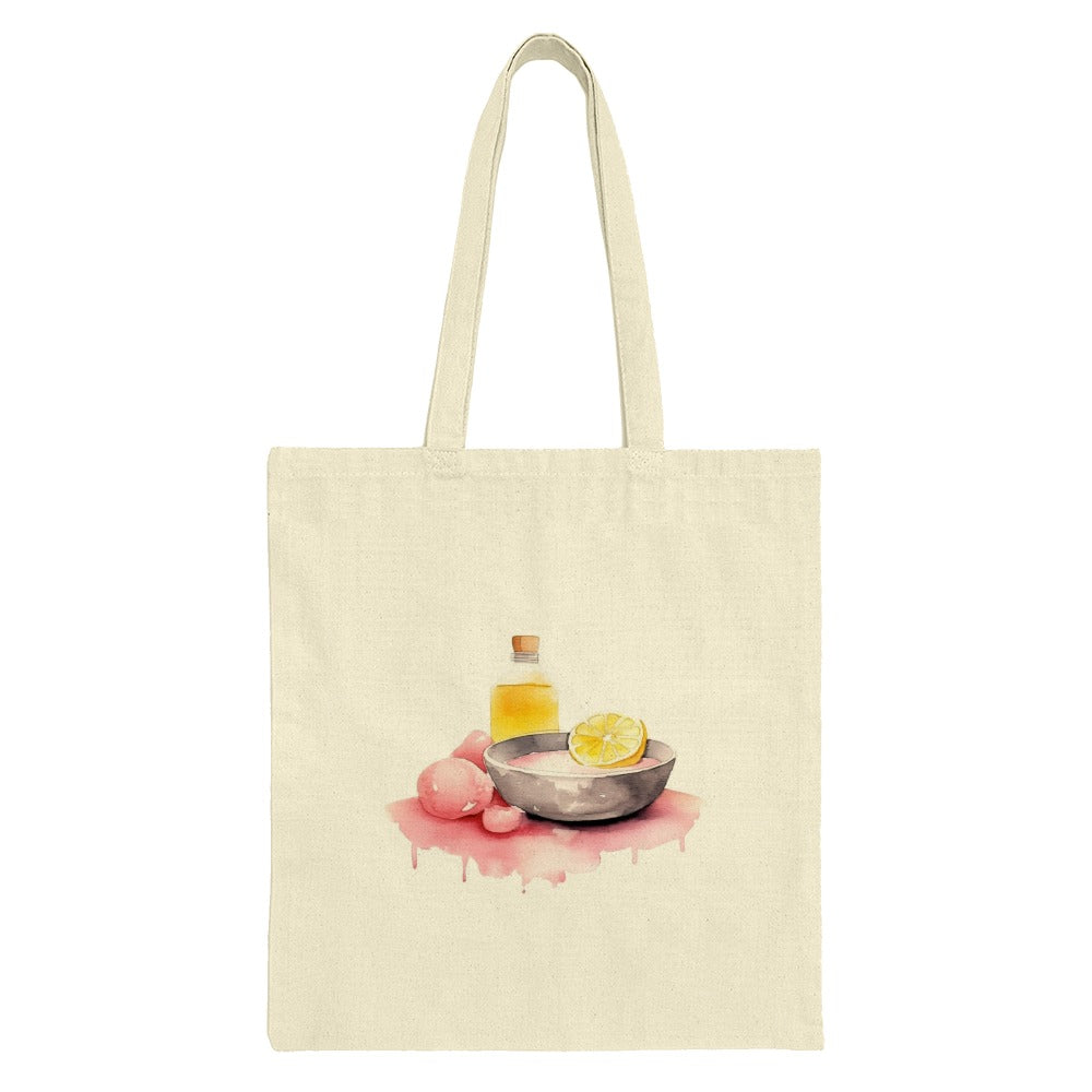 Spa Day Tote Bag, Relaxation Gift, Lemon Oil, Self Care Gift, Wellness Tote, Holistic Health, Aromatherapy Bag, Stress Relief, Gift for Her - Tawshia