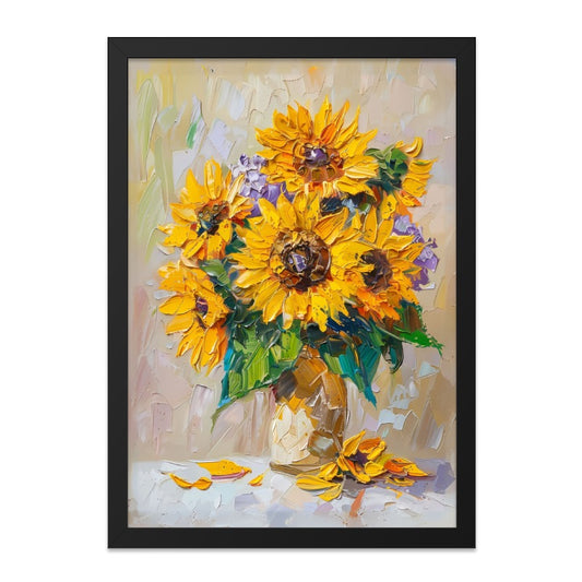 Sunflower Wall Art, Floral Wall Decor, Vase of Sunflowers, Flower Painting Print, Rustic Wall Art, Botanical Wall Art Print, Farmhouse Art - Tawshia