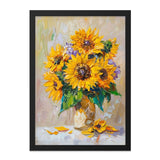 Sunflower Wall Art, Floral Wall Decor, Vase of Sunflowers, Flower Painting Print, Rustic Wall Art, Botanical Wall Art Print, Farmhouse Art - Tawshia