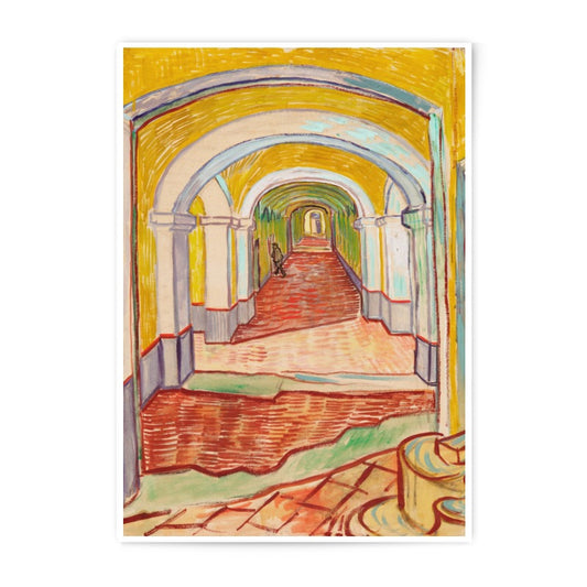 The Asylum Corridor Photographic Print, Van Gogh Art Print, Famous Painting Print, Gallery Wall Art, Fine Art Print, Home Decor - Tawshia
