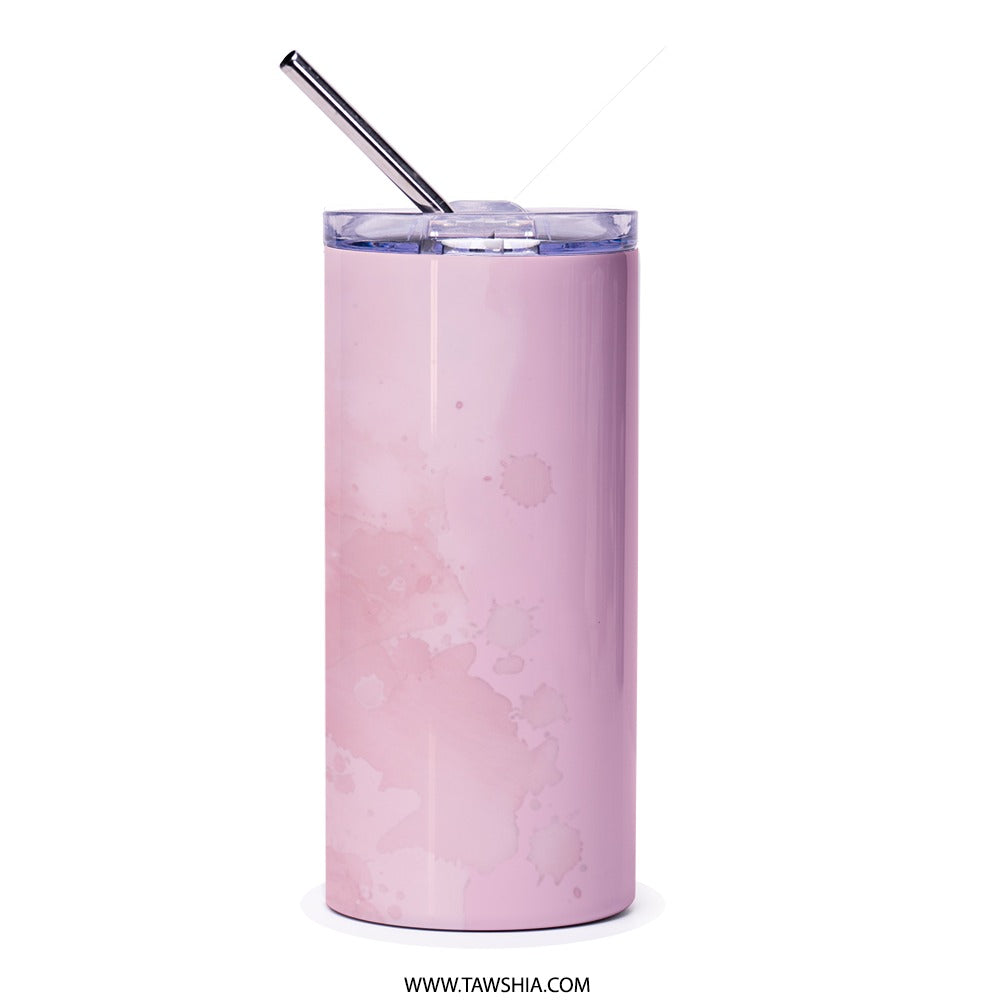 Brave and Strong Tumbler, Pink Ribbon Tumbler, Breast Cancer Awareness Tumbler, Support Gift, Inspirational Gift for Her, Tumbler with Straw - Tawshia