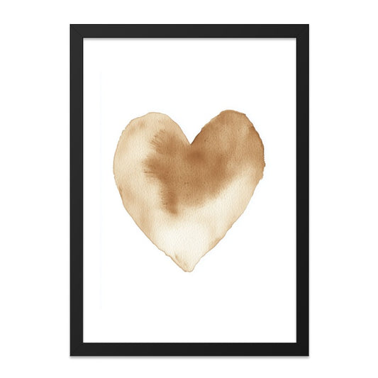 Watercolor Heart Wall Art, Minimalist Love Decor, Beige Heart Print, Modern Art, Home Decor, Valentines Day Gift, Anniversary Gift - Tawshia