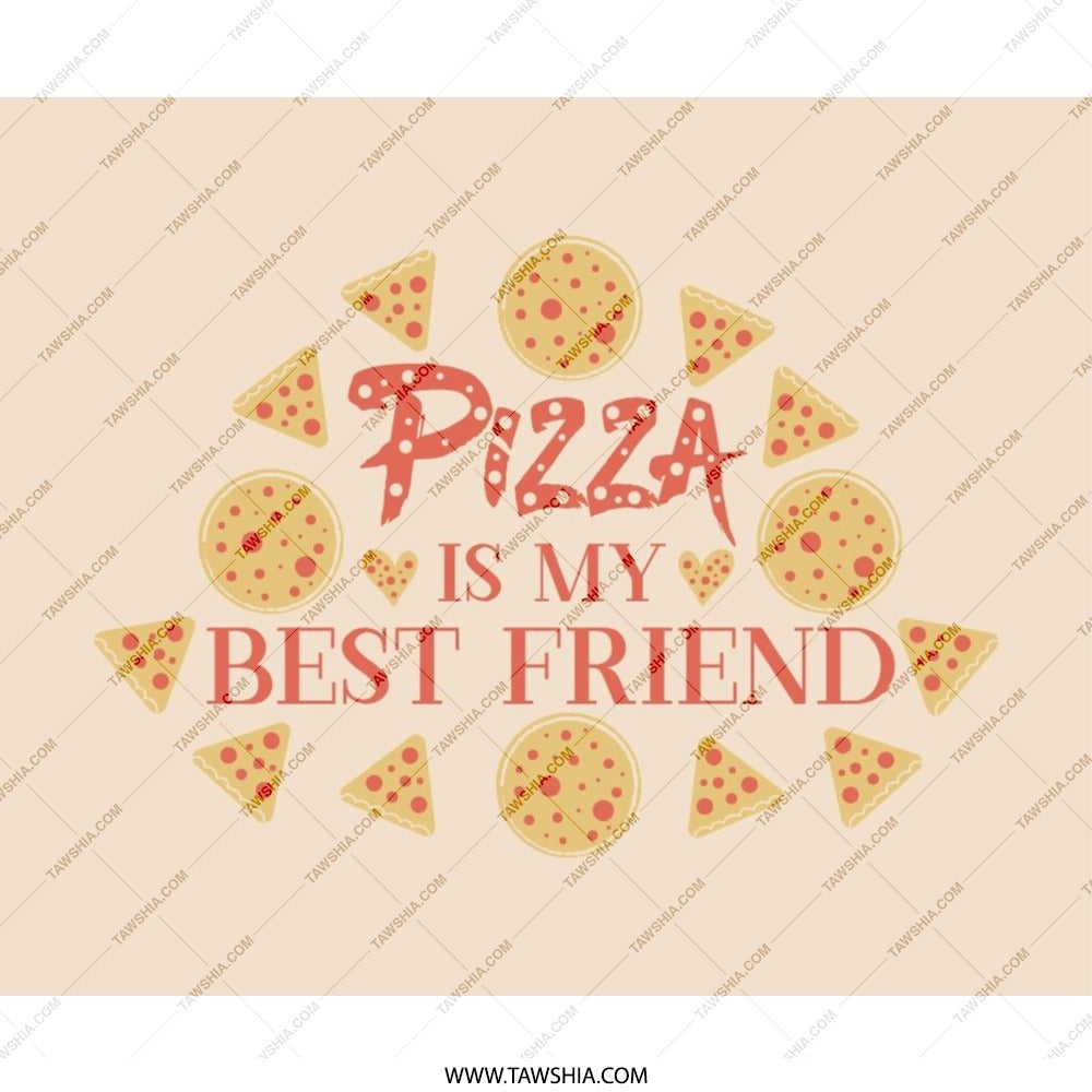 Pizza Is My Best Friend Mouse Pad, Foodie Gift, Cute Mousepad, Desk Decor, Funny Gift for Pizza Lover, Unique Office Accessory - Tawshia
