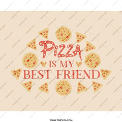 Pizza Is My Best Friend Mouse Pad, Foodie Gift, Cute Mousepad, Desk Decor, Funny Gift for Pizza Lover, Unique Office Accessory - Tawshia