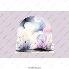 Watercolor Night Tumbler, Moon Tumbler, Sky Tumbler, Pastel Colors, Celestial Tumbler, Stars Tumbler, Aesthetic Gift, Art Tumbler - Tawshia