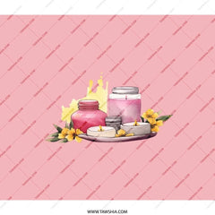 Spa Day Backpack, Candle Illustration, Relaxing Vibes, Everyday Backpack, Trendy Design - Tawshia