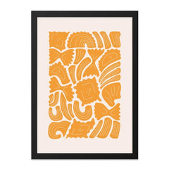 Pasta Wall Art Print, Minimalist Kitchen Decor, Italian Food Poster, Modern Home Art, Restaurant Artwork, Culinary Gift - Tawshia