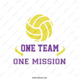 Volleyball Tote Bag, Sports Team Gift, One Team One Mission, Volleyball Lover Gift, Sports Gift, Team Spirit Bag, Coach Gift - Tawshia