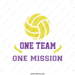 Volleyball Tote Bag, Sports Team Gift, One Team One Mission, Volleyball Lover Gift, Sports Gift, Team Spirit Bag, Coach Gift - Tawshia