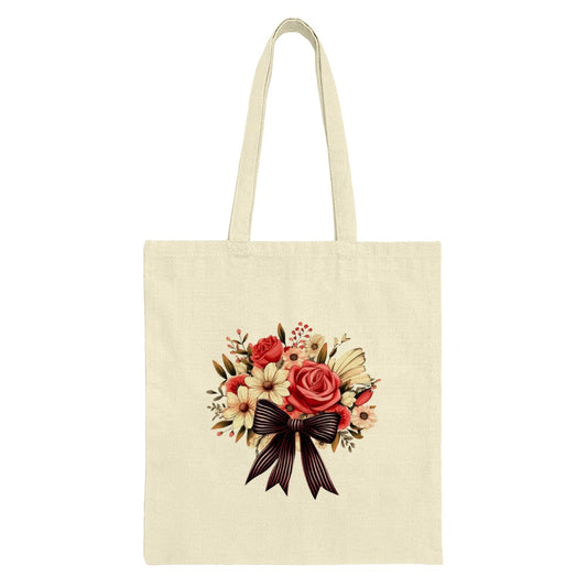 Floral Bouquet Tote Bag, Rose Design, Flower Bouquet, Romantic Gift, Botanical Art, Chic Tote, Everyday Bag, Elegant Fashion - Tawshia