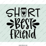 Short Best Friend Coffee Mouse Pad, Cute Friendship Gift, Funny Office Decor, Bestie Gift, Computer Accessory, Desk Mat - Tawshia