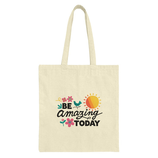 Be Amazing Today Tote Bag, Positive Quote Tote, Cute Bird Design Bag, Inspirational Tote Bag, Motivational Bag, Gift for Her, Everyday Bag - Tawshia