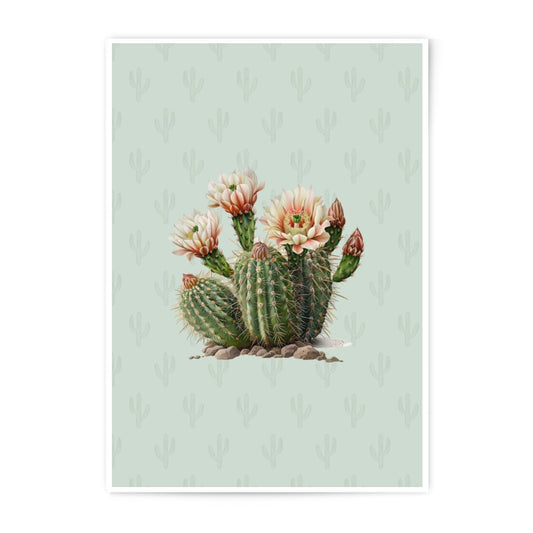 Blooming Cactus Photographic Print, Desert Plant Art, Southwest Decor, Botanical Illustration, Home Decor, Wall Art - Tawshia