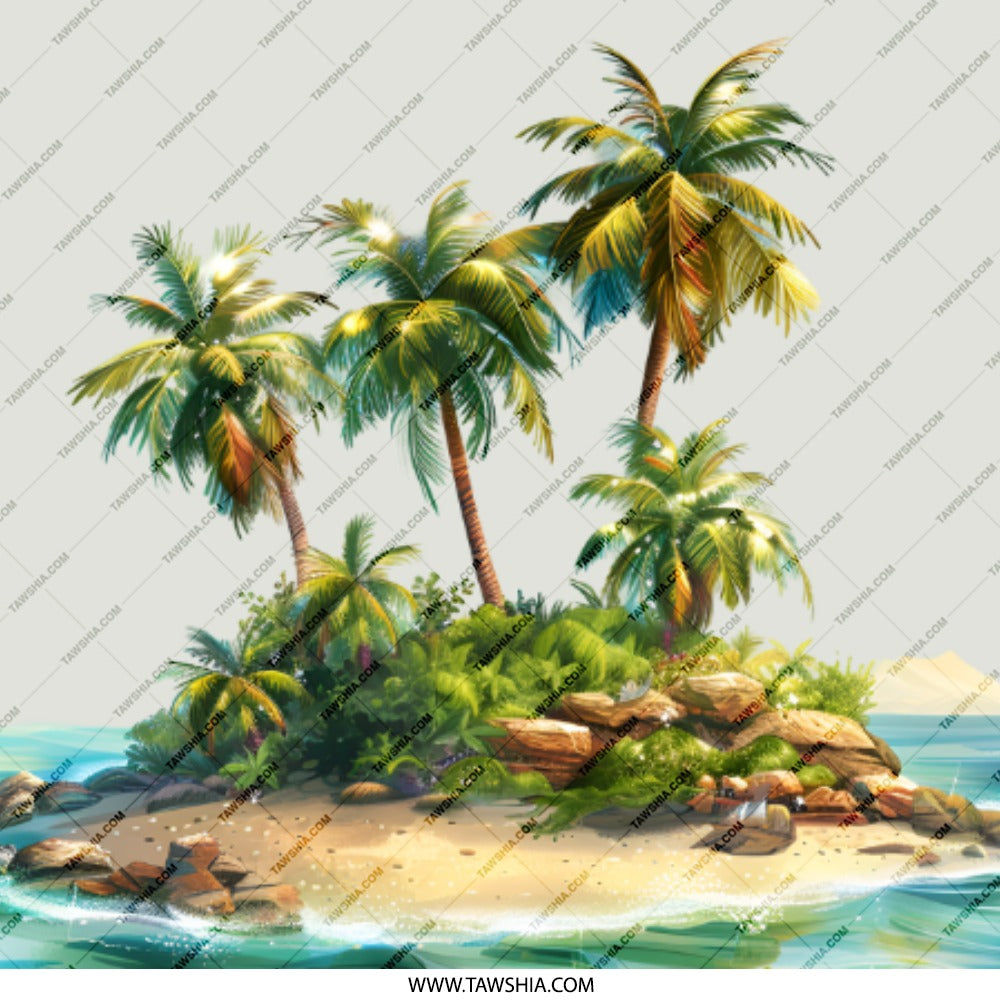 Tropical Island Pinback, Palm Tree Badge, Beach Lover Gift, Vacation Vibes, Island Life Button, Summer Accessory, Coastal Decor Pin - Tawshia