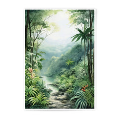 Tropical Forest Photographic Print, Jungle Landscape Art, Lush Greenery Wall Decor, Serene Nature Photo, Home Decor, Unique Gift Idea - Tawshia