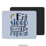 Eat Sleep Be Cute Repeat Mouse Pad, Baby Bottle, Newborn Gift, Nursery Decor, Computer Accessory, Cute Office Gift, Gaming Mouse Pad - Tawshia