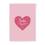 Bestie Squad Print, Pink Heart Art, Friendship Photo, Best Friend Decor, Cute Wall Art, Photographic Prints, Gift for Bestie - Tawshia