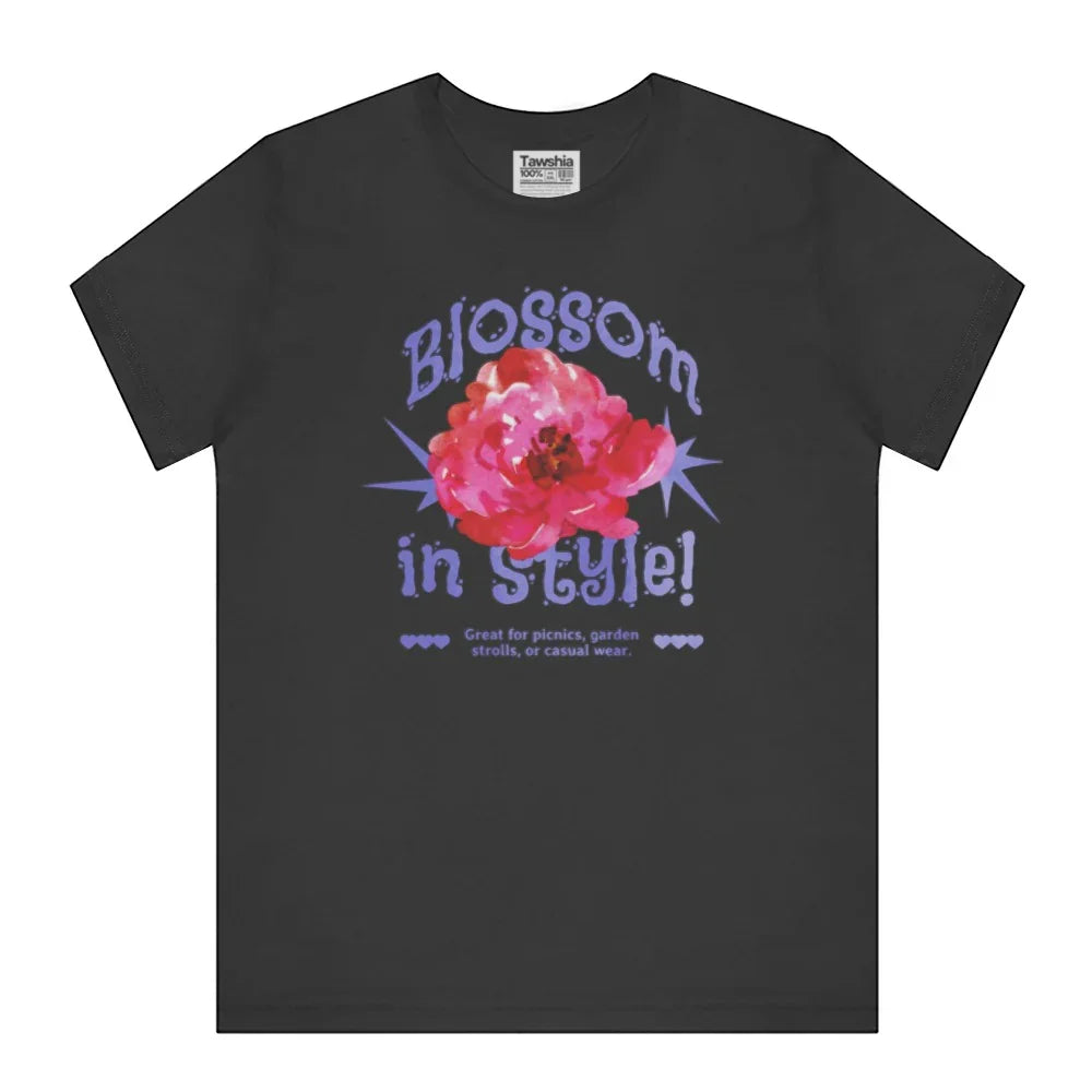 Blossom in Style Graphic Tee Shirt Casual Product Type