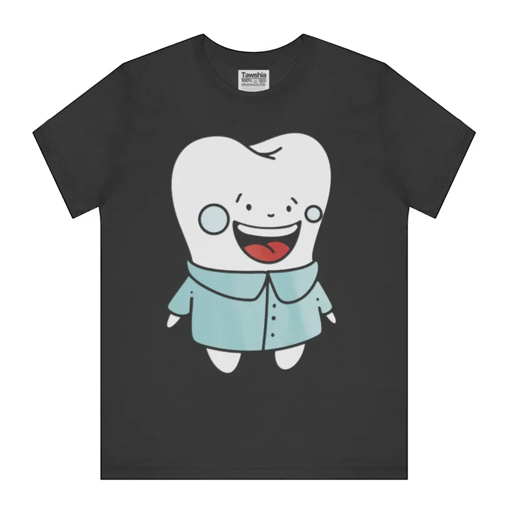 Smiling Tooth Character Graphic Tee Shirt product type