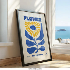 Flower Wall Art, Botanical Print, Floral Poster, Abstract Art Print, Modern Home Decor, Minimalist Art, Nature Wall Decor - Tawshia
