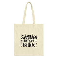 Coffee Before Talkie Tote Bag, Coffee Lover Gift, Funny Coffee Bag, Sarcastic Tote, Novelty Coffee Tote, Caffeine Addict, Unique Gift - Tawshia