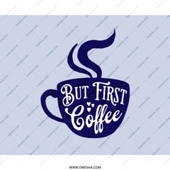 But First Coffee Mouse Pad, Cute Coffee Lover Gift, Office Decor, Work From Home Essential, Coffee Cup Art, Desk Accessory, Trendy Mousepad - Tawshia