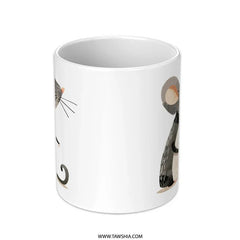 Dapper Mouse Mug, Animal Lover Gift, Cute Rodent Art, Unique Coffee Cup, Whimsical Mouse Design, Gift for Her, Gift for Him, Funny Mug - Tawshia