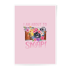 Floral Camera Photographic Prints, Cute Photo Art, Trendy Wall Decor, I Am About to Snap!, Camera Gift, Pink Wall Art, Modern Photo - Tawshia