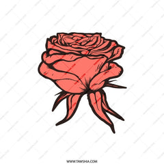 Rose Pillow, Floral Pillow, Flower Throw Pillow, Decorative Pillow, Botanical Pillow, Spring Decor, Rose Design, Housewarming Gift Idea - Tawshia