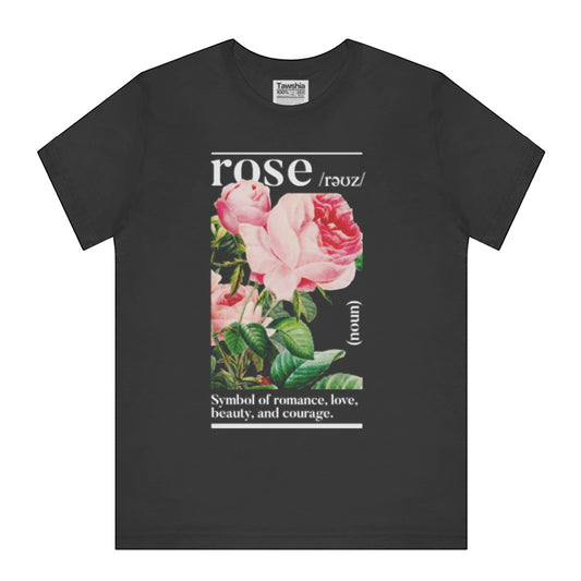Rose Definition Graphic Black T-Shirt Stylish product type