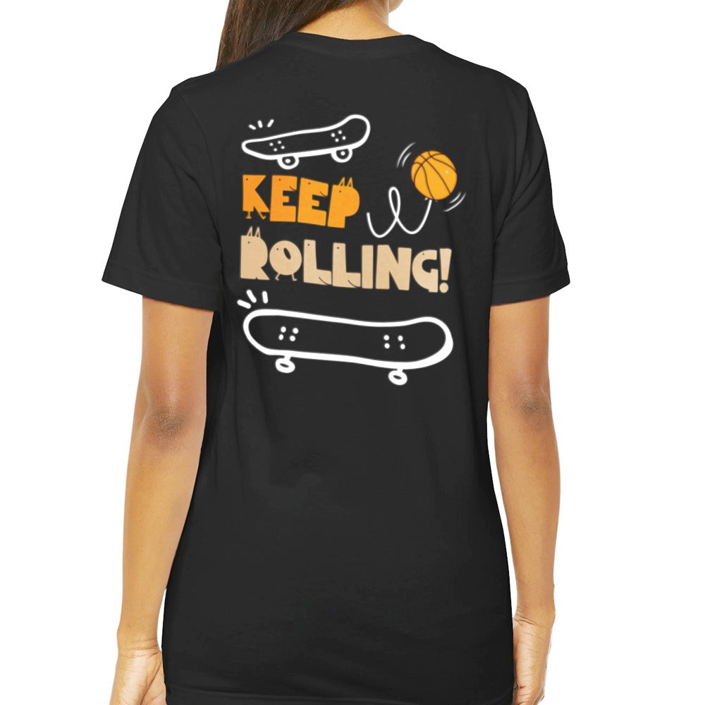 Keep Rolling Skateboard and Basketball Themed Product Type