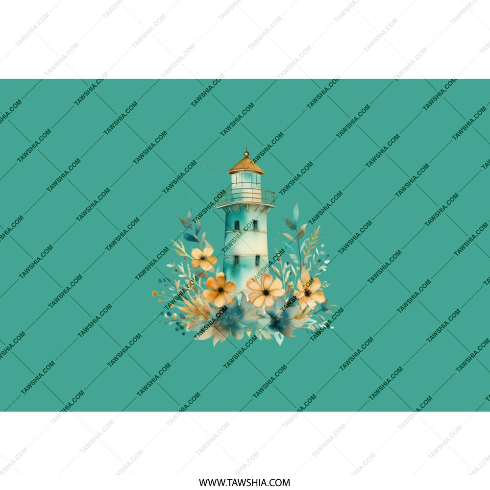 Lighthouse Tumbler, Coastal Tumbler, Floral Tumbler, Beach Decor Tumbler, Nautical Gift Idea, Ocean Lover Tumbler, Cute Tumbler, Travel Mug - Tawshia
