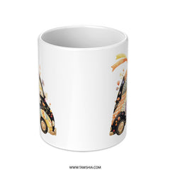Whimsical Patchwork Car Mug, Cute Vehicle Lover Gift, Unique Novelty Coffee Mug, Floral Automotive Design - Tawshia