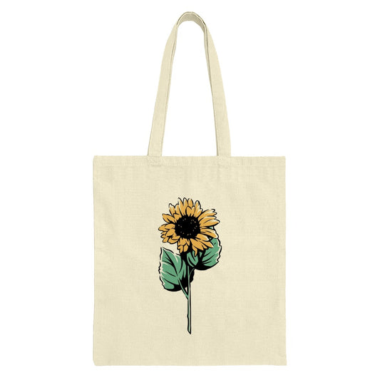 Sunflower Tote Bag, Floral Shopping Bag, Yellow Flower Tote, Cute Everyday Bag, Gift for Her, Nature Lover Tote - Tawshia