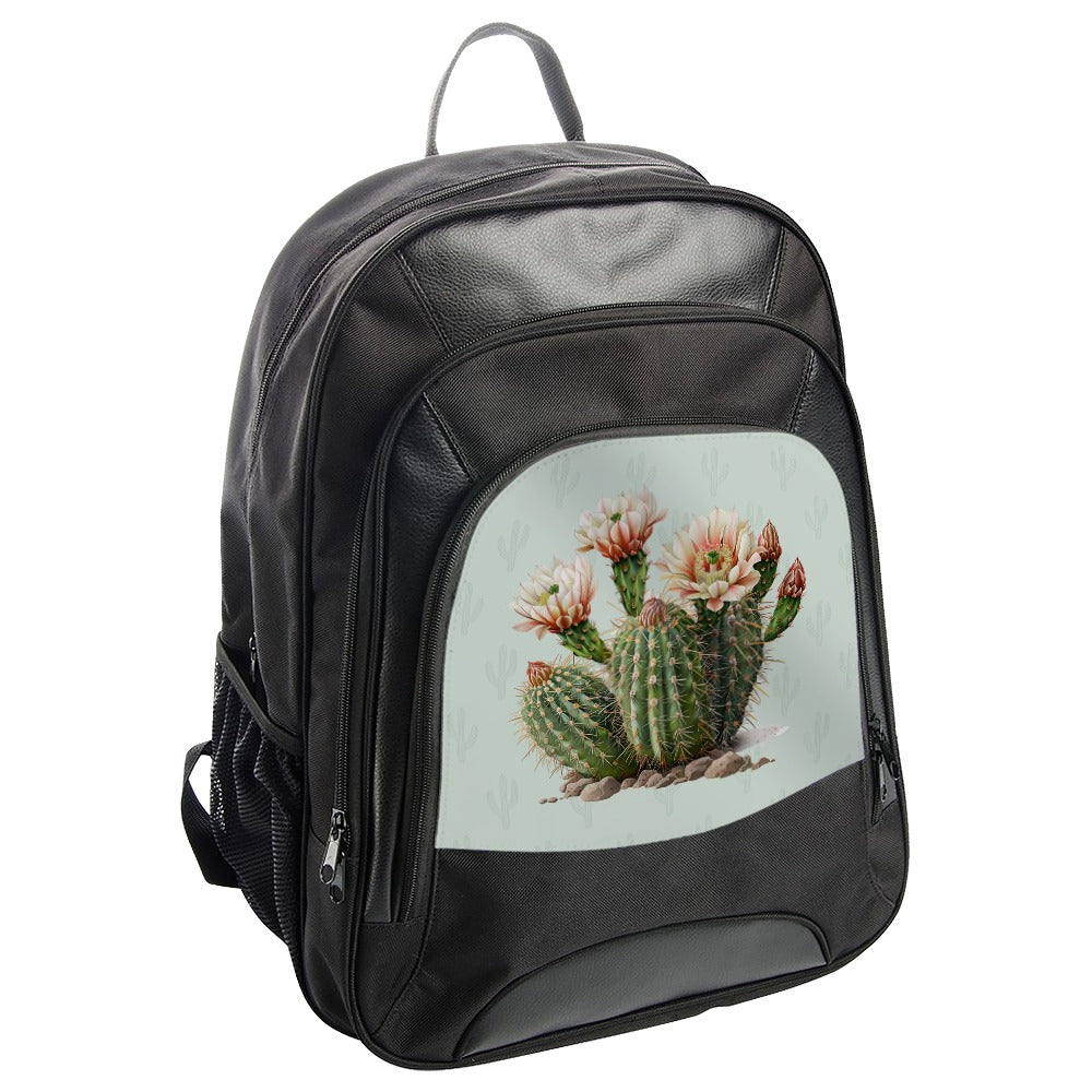 Blooming Cactus BackPack, Floral Desert Plant BackPack, Botanical Art BackPack, Succulent Flower Art BackPack, Nature Lover Gift BackPack - Tawshia