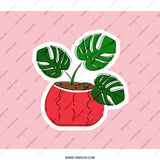 Monstera Plant Backpack, Trendy Pink Backpack, Potted Plant Bag, Tropical Leaf Backpack, Plant Lover Gift, Stylish Backpack, Cute Backpack - Tawshia