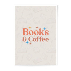 Books and Coffee Photographic Print, Literary Art Print, Cozy Aesthetic Photo, Book Lover Gift, Reading Room Decor, Home Library, Cafe Art - Tawshia