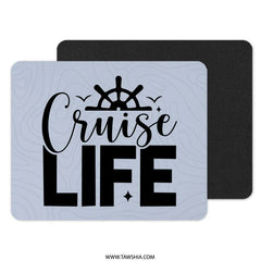 Cruise Life Mouse Pad, Nautical Desk Decor, Boating Lover Gift, Ocean Theme Mousepad, Cruise Ship Wheel, Coastal Office Accessories, Gifts - Tawshia