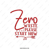 Zero Waste Please Start Now Pillow, Eco Friendly Home Decor, Sustainable Living Gift, Modern Throw Pillow, Red Text Pillow - Tawshia
