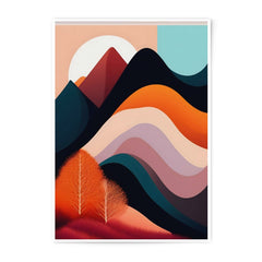 Abstract Landscape Photographic Print, Colorful Mountains Art, Sunset Sunrise Poster, Modern Home Decor, Wall Art Print, Nature Photography - Tawshia