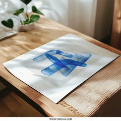 Blue Chair Photographic Print, Abstract Art Print, Minimalist Home Decor, Modern Wall Art, Unique Art Print - Tawshia
