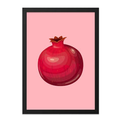 Pomegranate Wall Art, Fruit Print, Kitchen Decor, Red Fruit Art, Modern Home Decor, Minimalist Art, Food Illustration, Wall Decor Print - Tawshia
