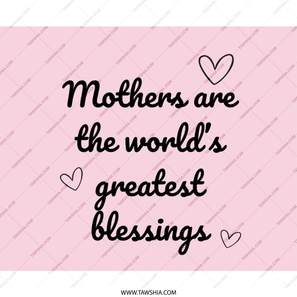 Mothers Day Mouse Pad, Greatest Blessings, Pink Mousepad, Gift for Mom, Cute Desk Accessory, Office Decor, Motivational Mouse Pad - Tawshia